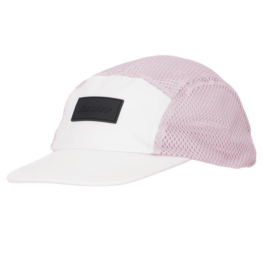 SCOTT Endurance 5-Panel Cap – Cotton White - Bliss Pink