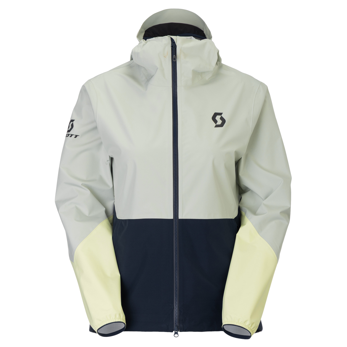 SCOTT Explorair Light Dryo 2.5L Damenjacke – Spray Grey / Dark Blue – Vorderansicht