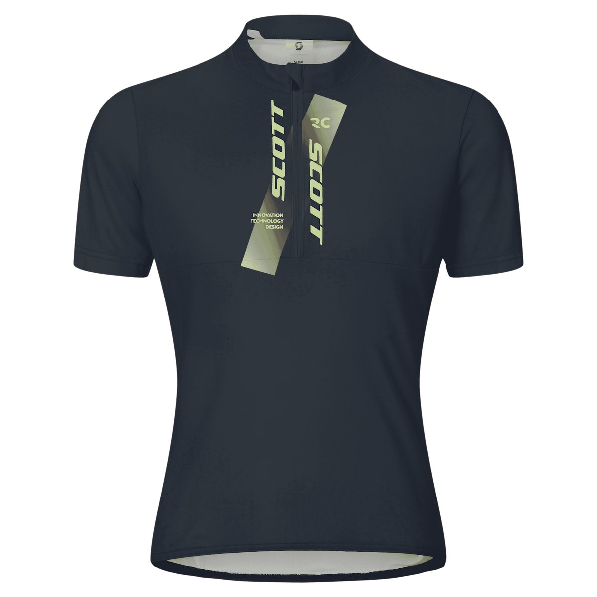 SCOTT Jersey Short Sleeve Kinder – Dark Blue - Acid Yellow – Vorderansicht