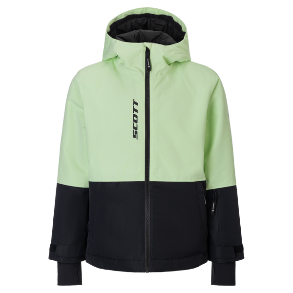 Chaqueta infantil SCOTT Ultimate Dryo, color Vapour Green - Black, vista frontal