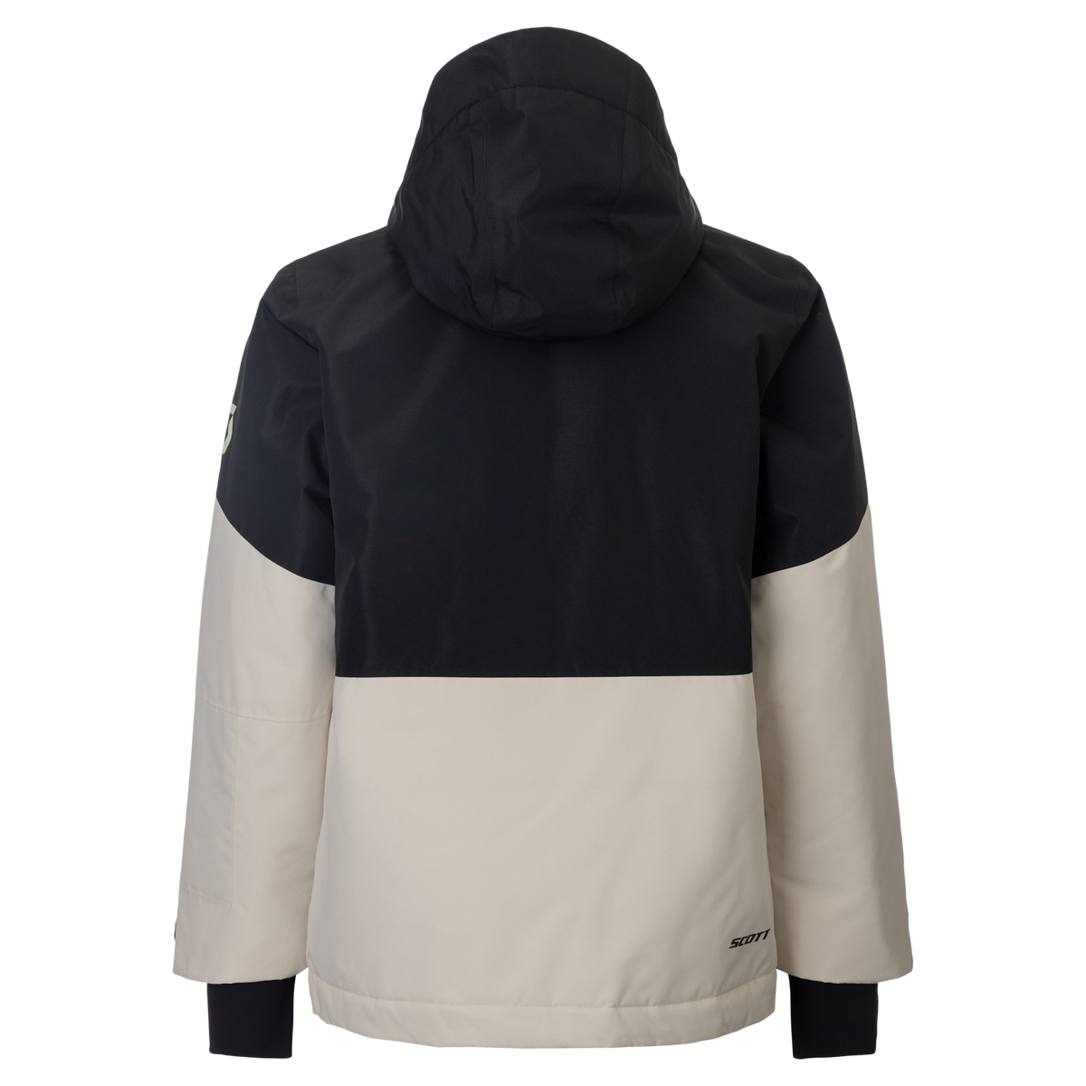 SCOTT Vertic Dryo Wintersportjacke Kinder – Black - Latte Beige – Rückansicht
