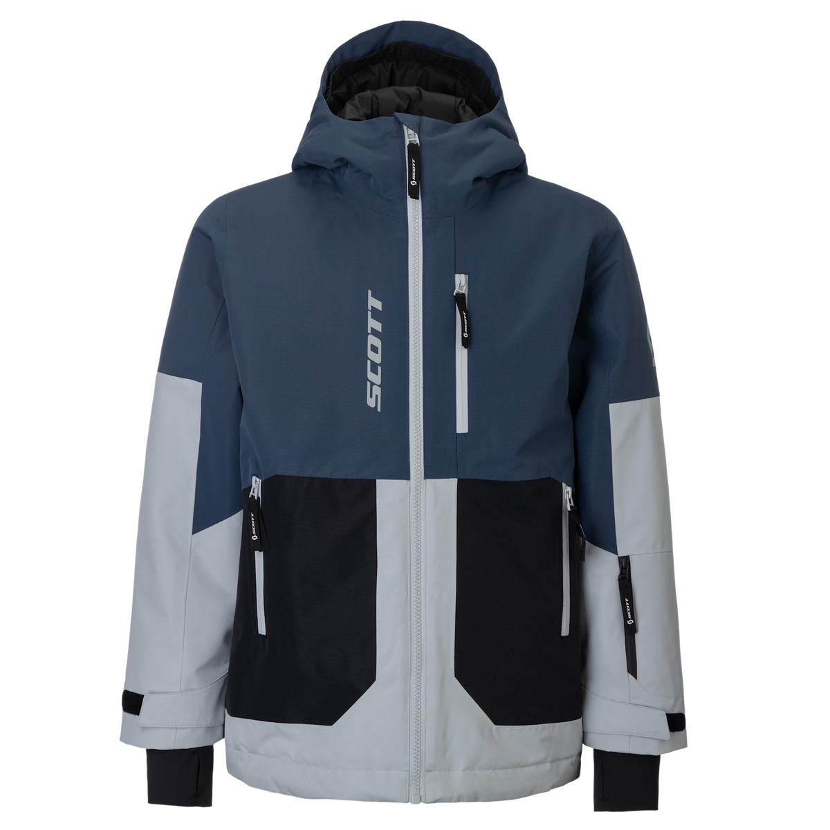 SCOTT Vertic Dryo Wintersportjacke Kinder – Dusk Blue - Mist Blue – Vorderansicht