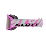 SCOTT Shield Pro Junior Skibrille - Neon Pink - Mint Green - Silver Chrome S2