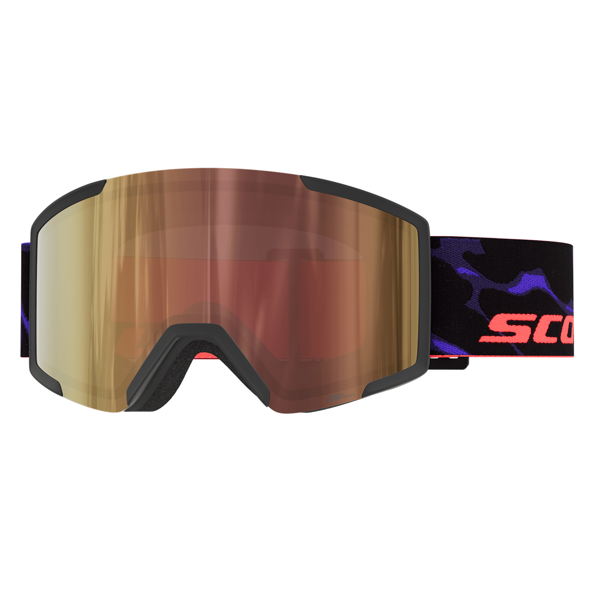 SCOTT Shield Light Sensitive Skibrille Black - Purple - AMP LS Cinnamon Chrome S1-3 Ansicht 1