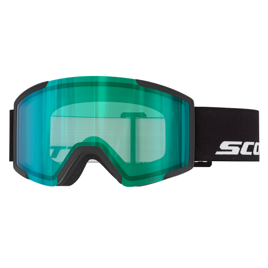 SCOTT Shield Skibrille - Black - AMP Aurora Green Chrome S1 - Bild 1