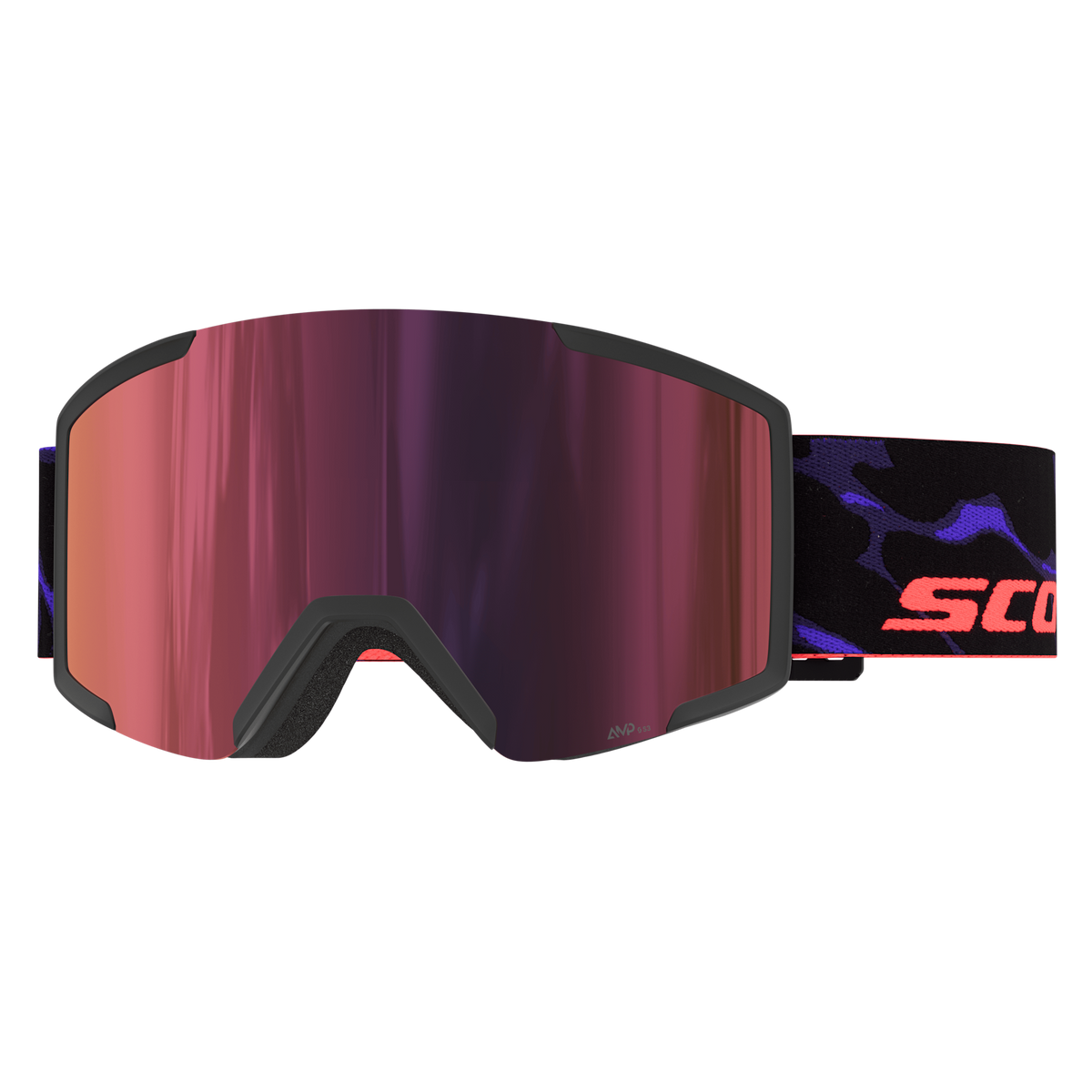 SCOTT Shield Skibrille - Black - Purple - AMP Red Chrome S3 - Bild 1
