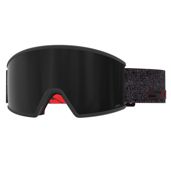 SCOTT Ambit Skibrille - Black - Red - AMP Black Chrome S3 - Ansicht 1