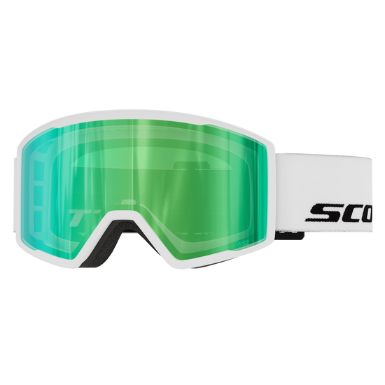 SCOTT Trace Pro Skibrille – White - Green Chrome S2 – Ansicht 1