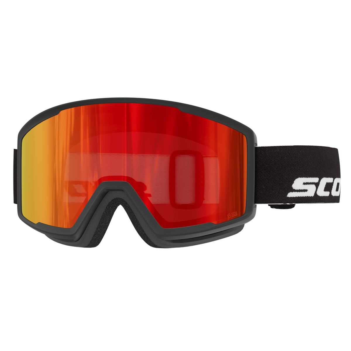 SCOTT Trace Pro Compact Skibrille – Black - Red Chrome S3 – Ansicht 1