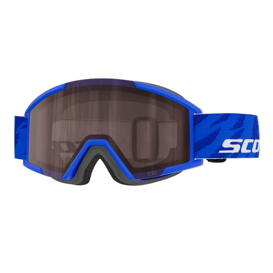 SCOTT Shield Pro Junior Skibrille - Blue - White - Silver Chrome S2