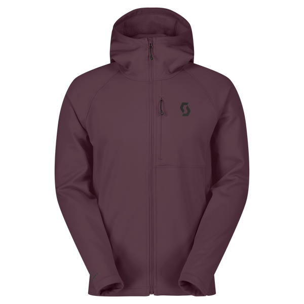 SCOTT Defined Warm Zip Midlayer-Hoodie Herren – Cocoa Red Vorderansicht