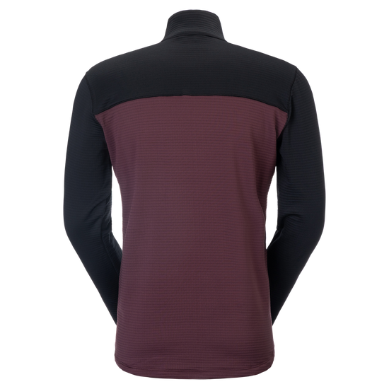 Pull mi-couche SCOTT Defined Light pour homme - Cocoa Red - Black (dos) chez PeakStyle