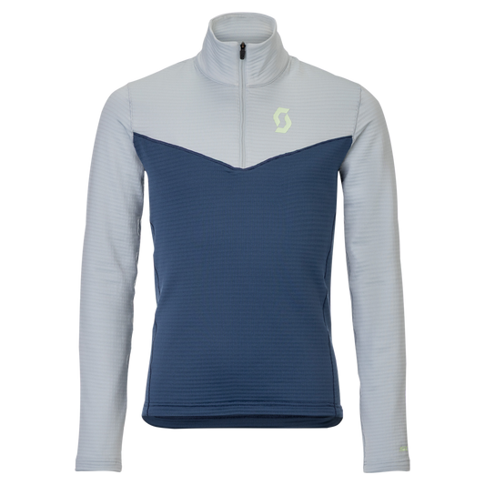SCOTT Defined Light Midlayer-Pullover Kinder – Mist Blue - Dusk Blue Vorderansicht