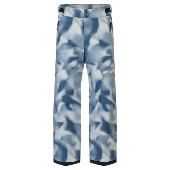SCOTT Ultimate Dryo Wintersporthose Kinder – Dusk Blue Print Vorderansicht