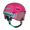 SCOTT Keeper 2 Helm + Shield Junior Skibrillen-Set Neon Pink - Mint Green