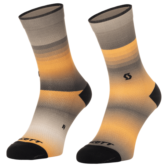 SCOTT Gradient Stripes Crew-Socken – Toast Beige - Gleam Orange – Ansicht 1