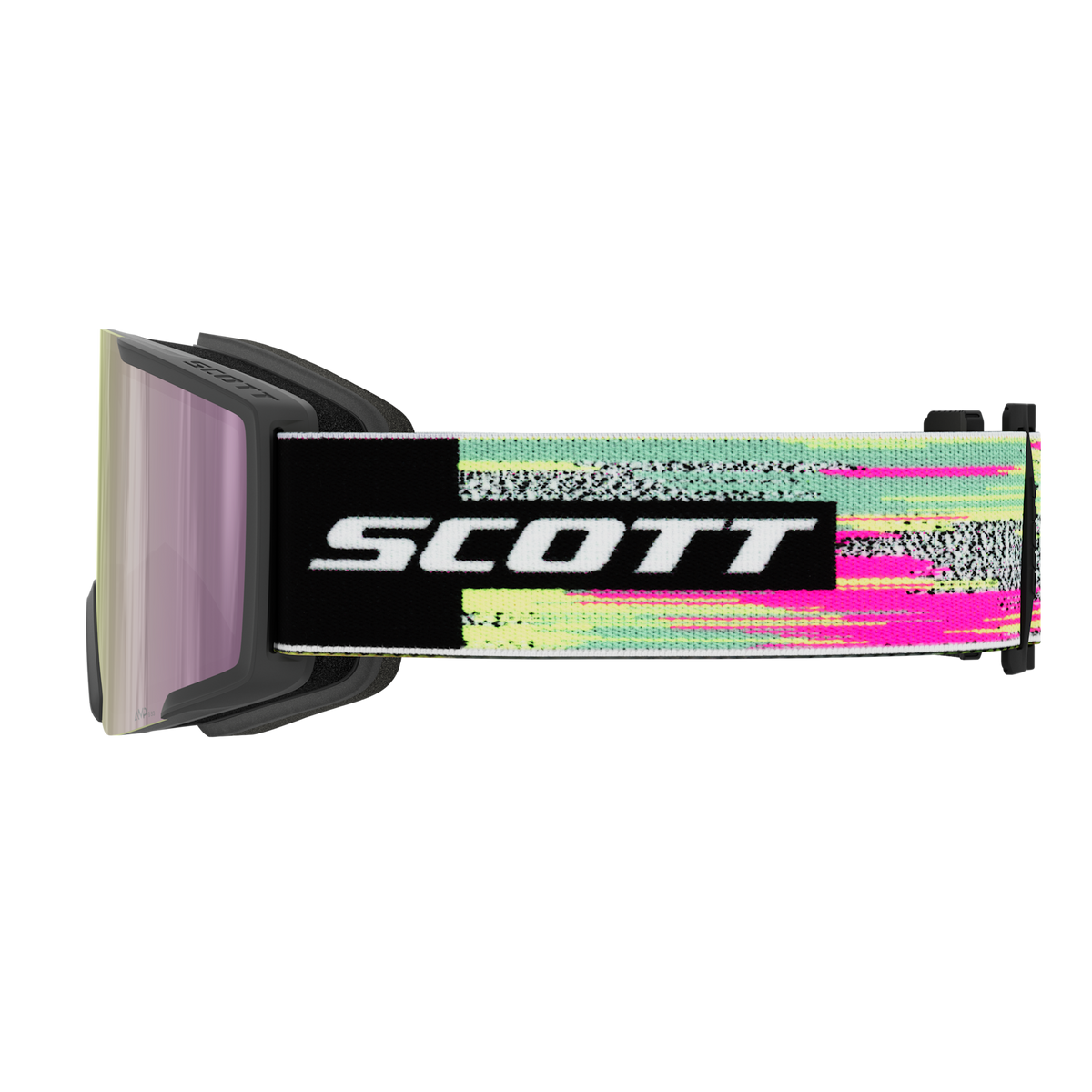 SCOTT Shield Skibrille - Black - Neon Yellow - AMP Lavender Chrome S3 - Bild 4