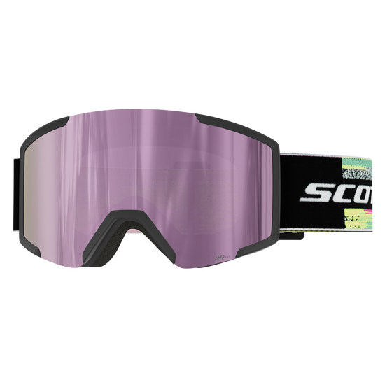 SCOTT Shield Skibrille - Black - Neon Yellow - AMP Lavender Chrome S3 - Bild 1