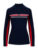 Dale Of Norway W AKSLA FEM BASELAYER HALF ZIP Navy Red OffWhite XL - PeakStyle
