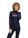 Dale Of Norway W AKSLA FEM BASELAYER HALF ZIP Navy Red OffWhite XL - PeakStyle