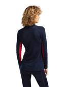 Dale Of Norway W AKSLA FEM BASELAYER HALF ZIP Navy Red OffWhite XL - PeakStyle
