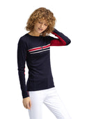 Dale Of Norway W AKSLA FEMININE BASELAYER CREW NECK Navy Red OffWhite XL - PeakStyle