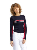 Dale Of Norway W AKSLA FEMININE BASELAYER CREW NECK Navy Red OffWhite XL - PeakStyle
