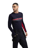 Dale Of Norway M AKSLA MASCULINE BASELAYER CREW NECK Navy Red OffWhite XXL - PeakStyle