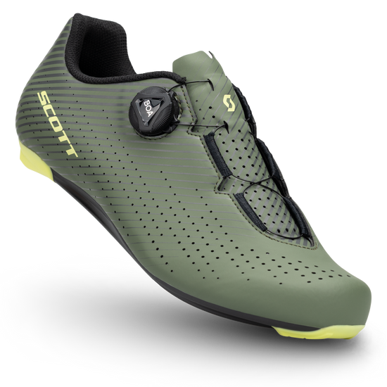 SCOTT Road Comp 427174 – Olive Green - Yellow – Packshot