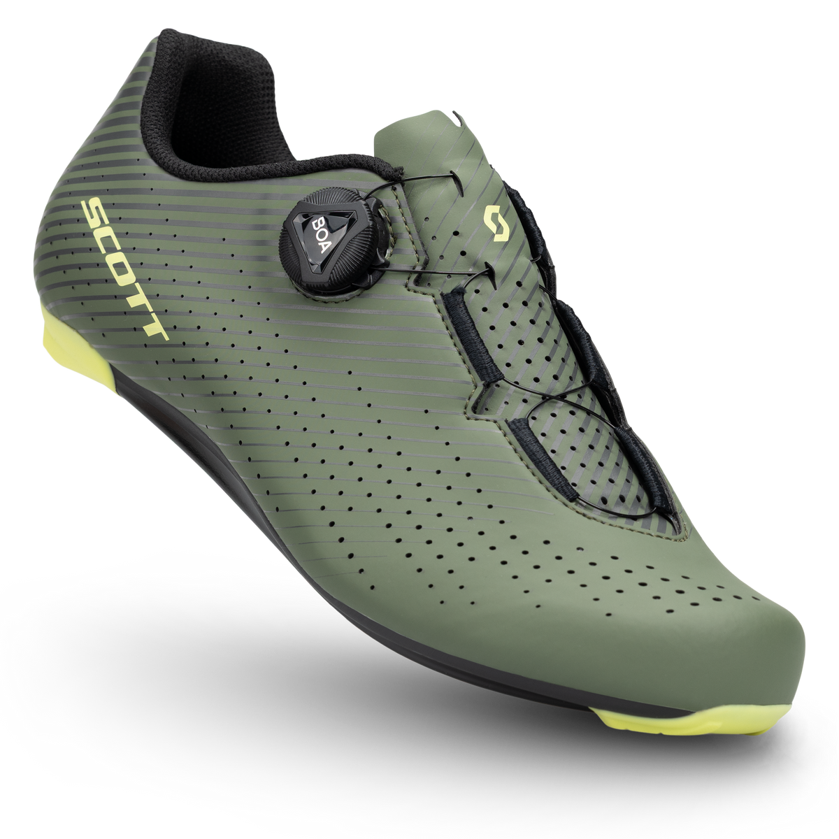 SCOTT Road Comp 427174 – Olive Green - Yellow – Packshot