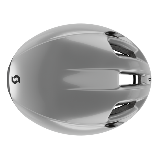 SCOTT Cadence RC Mips (CE) Helm – Chrome Silver – Rückansicht