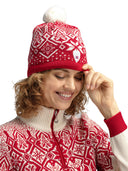 Dale Of Norway WINTERLAND HAT Raspberry Offwhite Redrose One size - PeakStyle