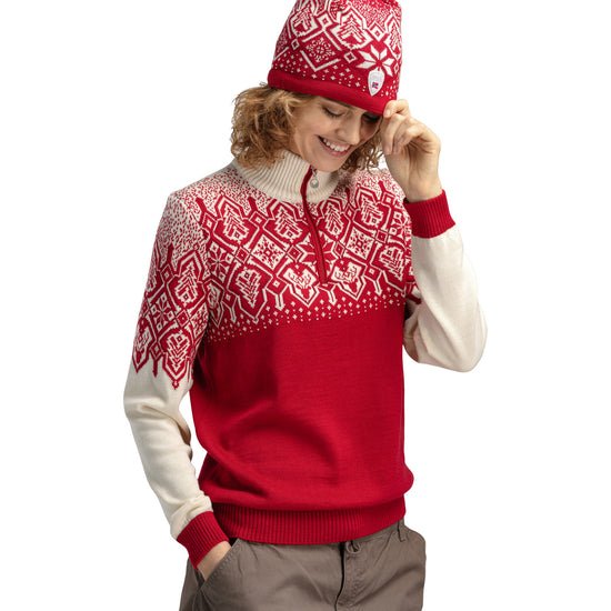 Dale Of Norway WINTERLAND HAT Raspberry Offwhite Redrose One size - PeakStyle
