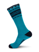 Dale Of Norway CORTINA KNEE SOCKS Turquoise Navy L - PeakStyle