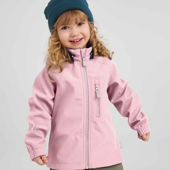 Reima Vantti softshelljas voor kinderen – grijs-roze