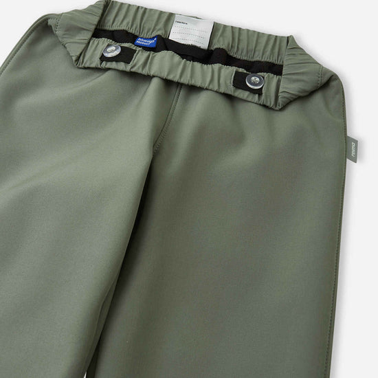 Pantalon softshell Reima Oikotie pour enfants – Vert grisâtre