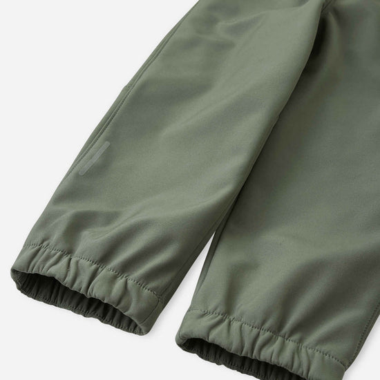 Pantalon softshell Reima Oikotie pour enfants – Vert grisâtre