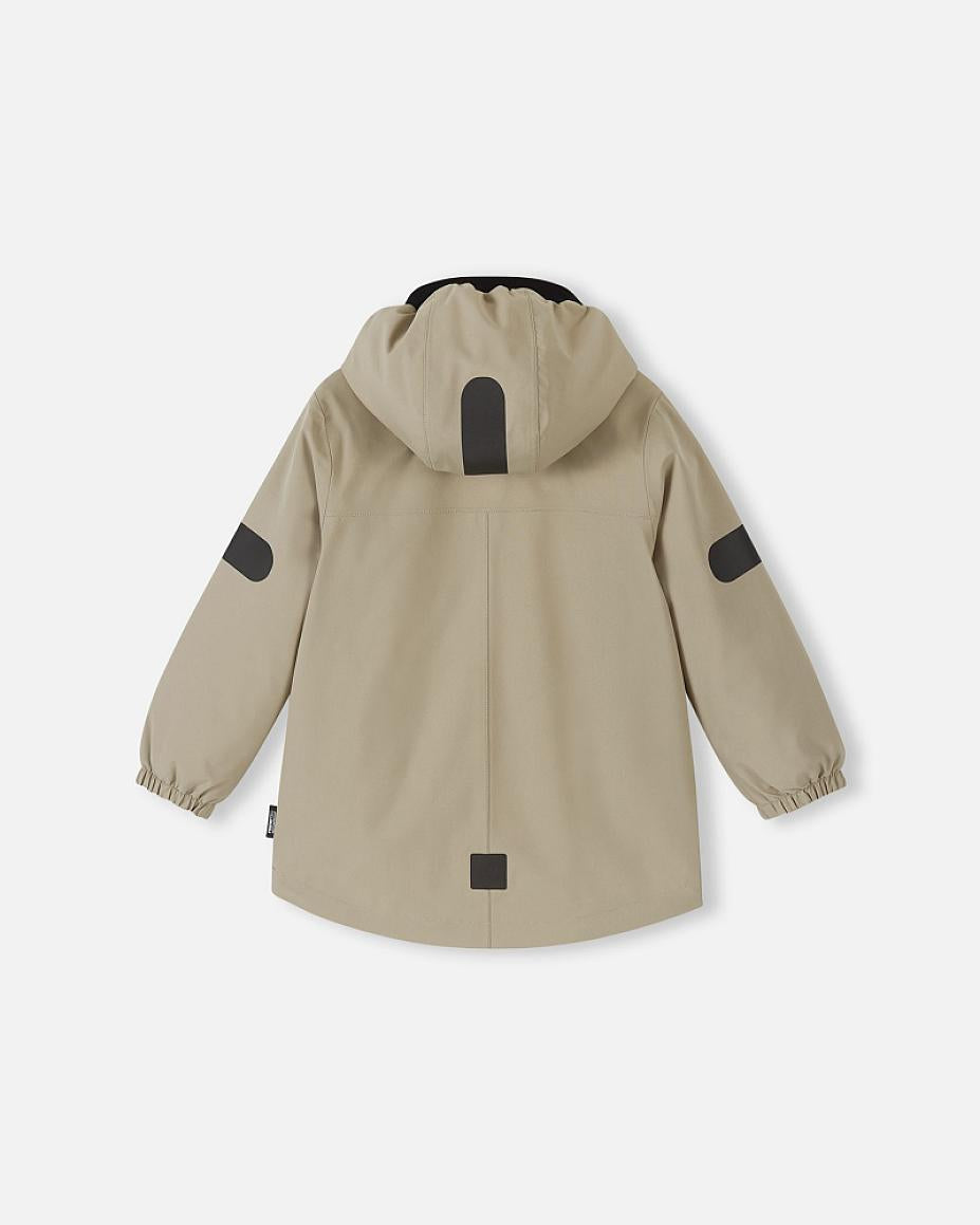 Giacca di mezza stagione ReimaTec di Reima Symppi per bambini, colore Earthy Beige – Foto del prodotto (retro) 2
