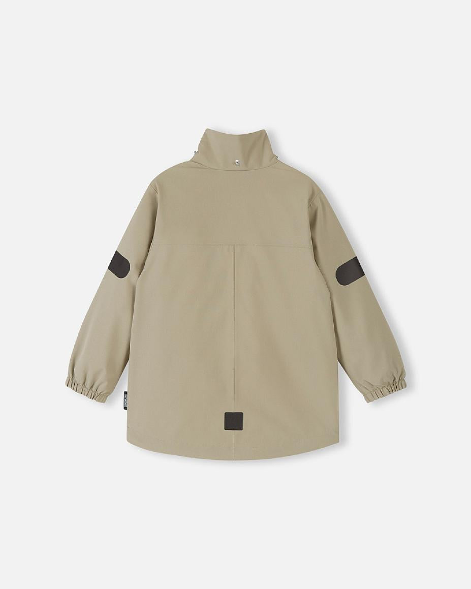 Giacca di mezza stagione ReimaTec di Reima Symppi per bambini, colore Earthy Beige – Packshot, vista laterale 3