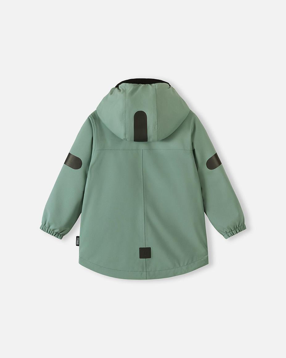 Giacca di mezza stagione ReimaTec di Reima Symppi per bambini, colore Stone Green – Foto del prodotto (retro) 2