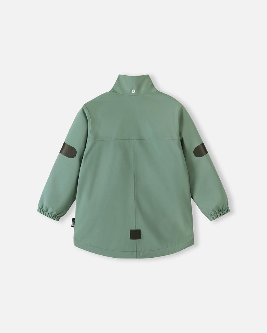 Giacca di mezza stagione ReimaTec di Reima Symppi per bambini, colore Stone Green – Packshot, vista laterale 3