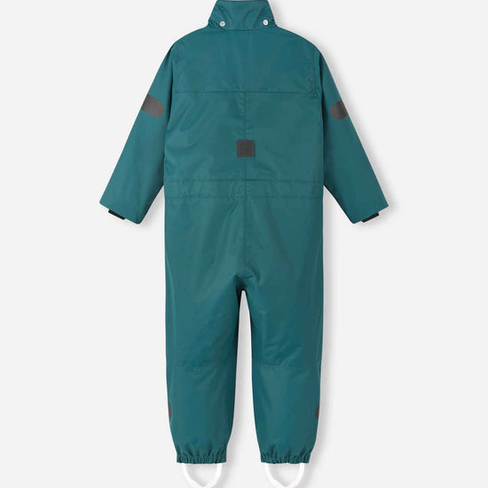 Combinaison mi-saison Reima Sevetti ReimaTec pour enfants, couleur Dark Teal – Détail de la capuche (photo de produit)