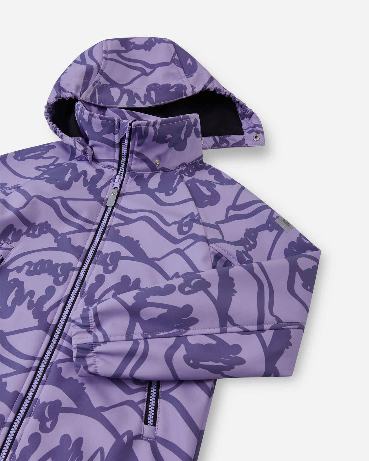 Reima Aitoo Softshelljacke Kinder in Blooming Lilac – Detailaufnahme