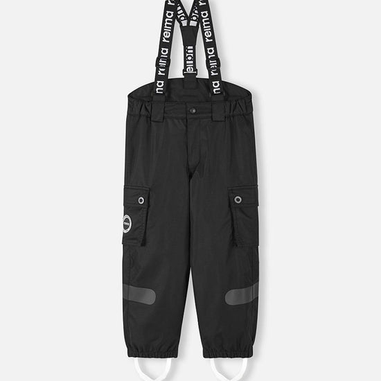 Pantaloni da neve Reima Tiksi ReimaTec per bambini, neri – Foto del prodotto (lato anteriore)