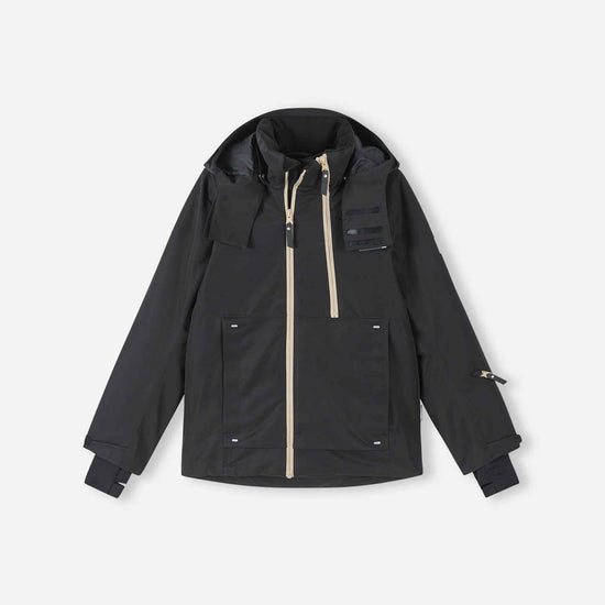 Reima Tieten ReimaTec Skijacke Kinder in Black – Vorderansicht