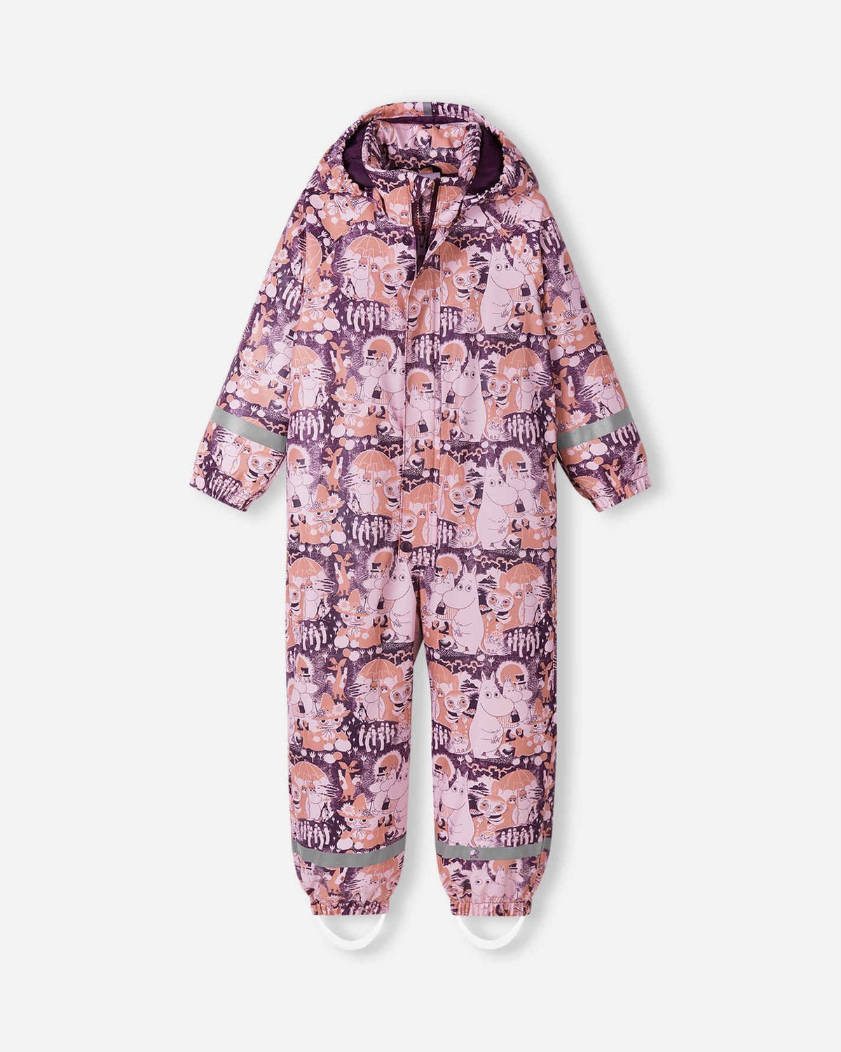 Reima Moomin Rapakko Regenoverall Kinder Pale Rose – Packshot Vorderseite