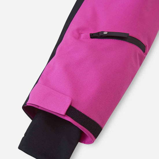 Tuta da neve Reima Skaulo ReimaTec per bambini, colore fucsia – Dettaglio delle maniche