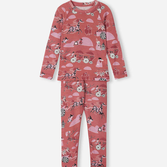 Reima Moomin Trivsam Funktionsunterwäsche Set Kleinkinder Rose Blush – Packshot Vorderseite