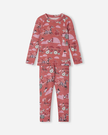 Reima Moomin Trivsam Funktionsunterwäsche Set Kleinkinder Rose Blush – Packshot Vorderseite