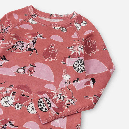 Reima Moomin Trivsam Funktionsunterwäsche Set Kleinkinder Rose Blush – Materialmakro